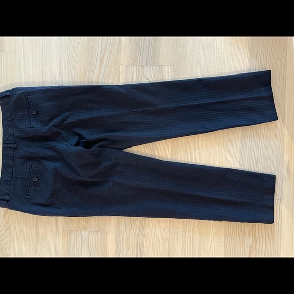 J Brand Blue/Black Sz 4 Textured Pant GUC Washable - Picture 3 of 11